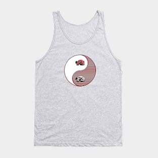 yin yang balance harmony design eastern philosophy monkey Tank Top